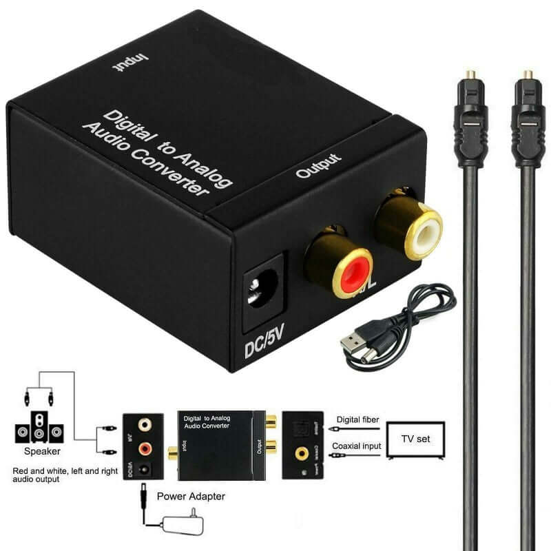 Digital Optical Toslink to RCA Audio Converter - The Shopsite