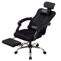 Thumbnail for Swivel Office Chair Computer Chair Padded Footrest black - The Shopsite