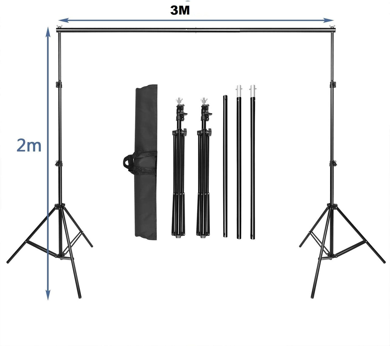 Photography Studio Set With 3 Backdrops