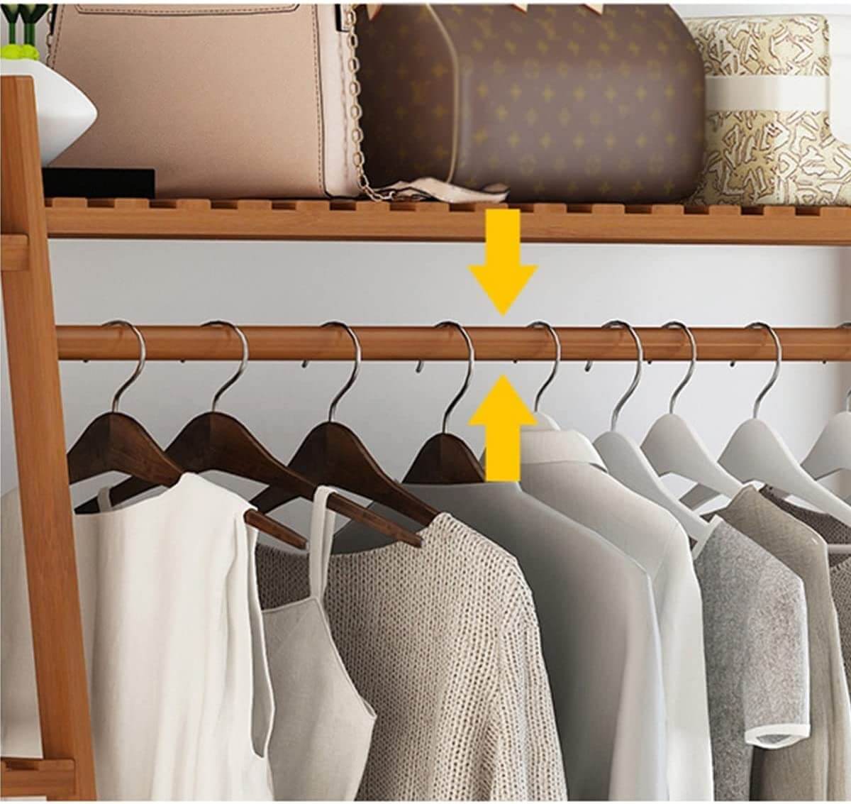 Bamboo Wardrobe Clothes Rack