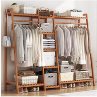 Thumbnail for Bamboo Wardrobe Clothes Rack