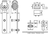 Thumbnail for Barn Door Hardware 1.5M - The Shopsite