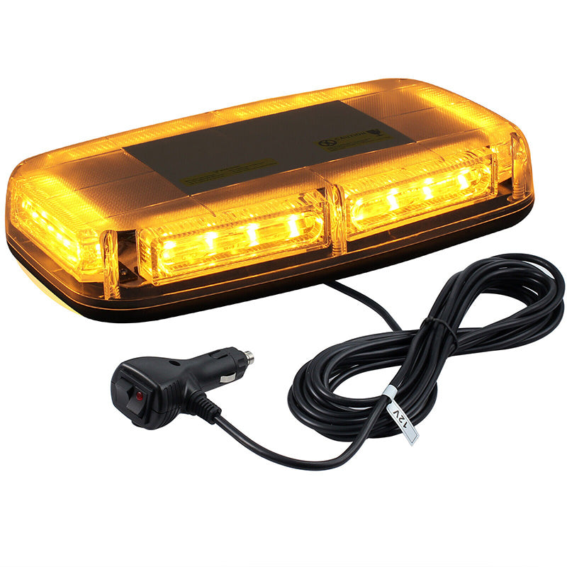 6 COB LED Beacon Flashing Magnetic Emergency Warning Strobe Amber Light 12/24V