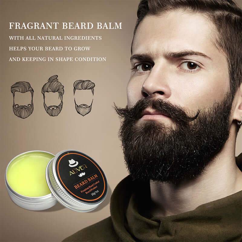 Beard Grooming Kit Oil Balm Brush - The Shopsite