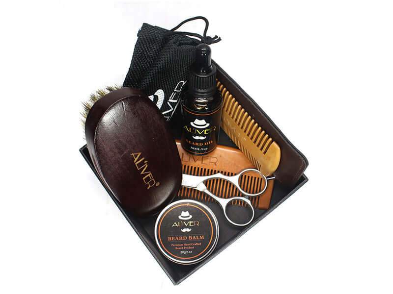 Beard Grooming Kit Oil Balm Brush - The Shopsite