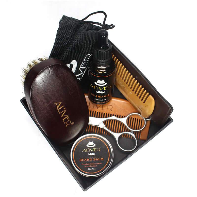 Beard Grooming Kit Oil Balm Brush - The Shopsite