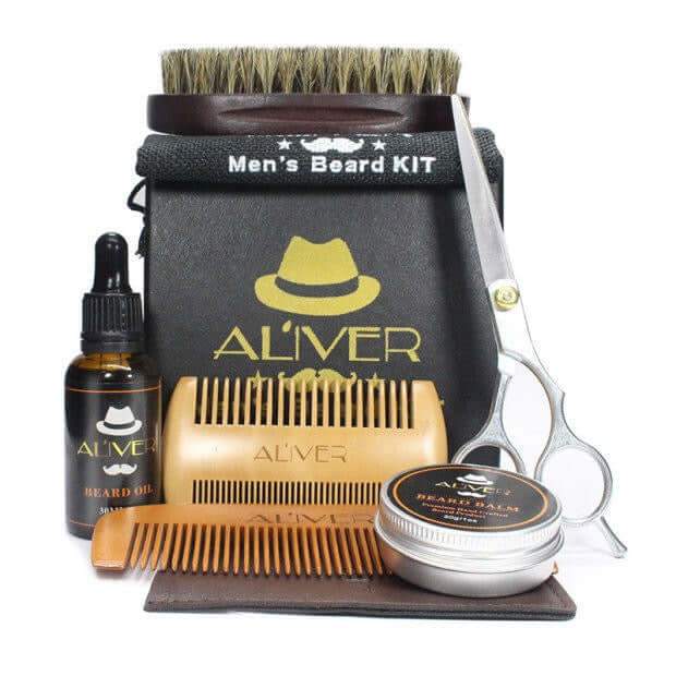 Beard Grooming Kit Oil Balm Brush - The Shopsite