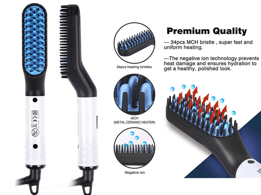 Beard Straightener Heated Comb