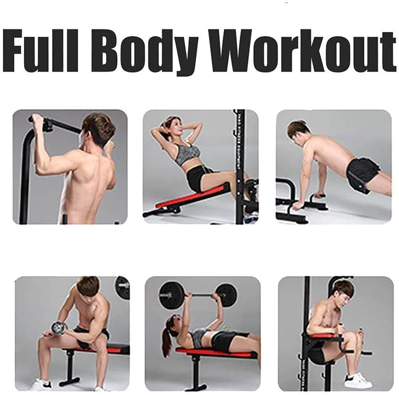 Weight Bench Chin Up Pull Up Station Power Tower