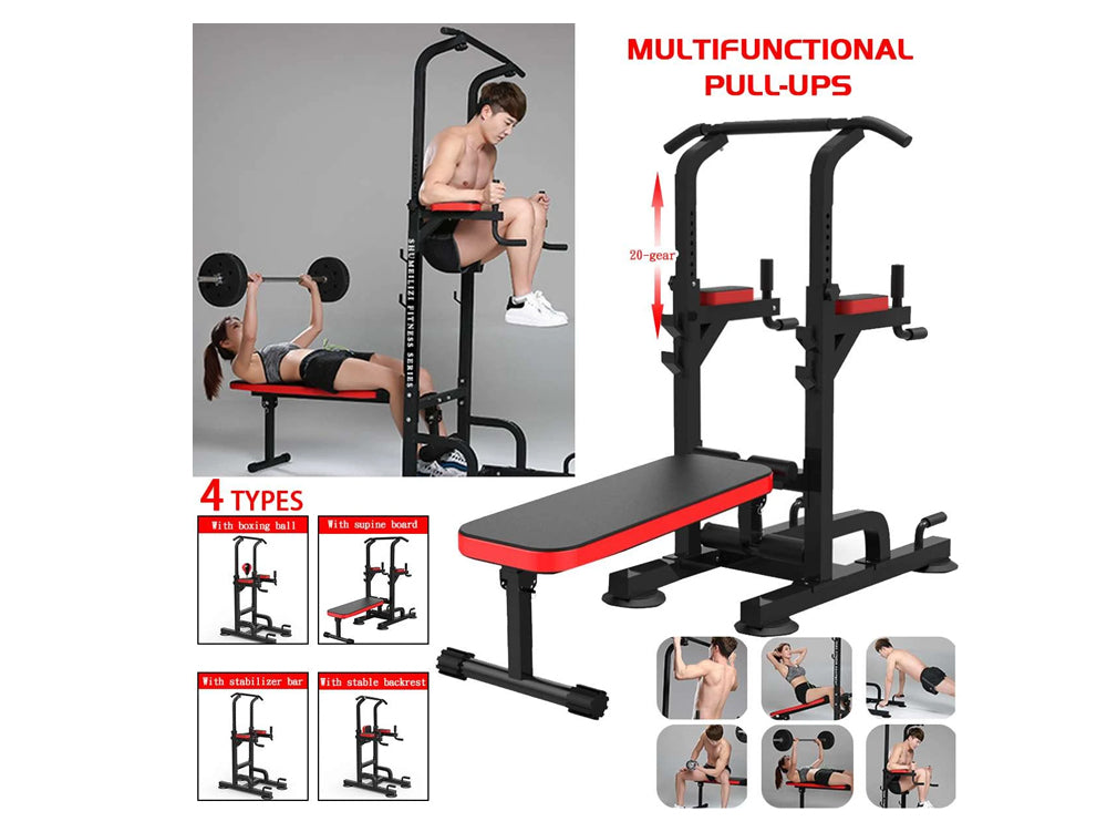 Weight Bench Chin Up Pull Up Station Power Tower