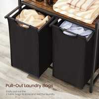 Thumbnail for VASAGLE Laundry Basket Rack with Shelf