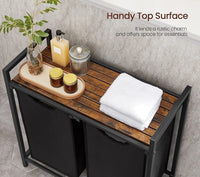 Thumbnail for VASAGLE Laundry Basket Rack with Shelf