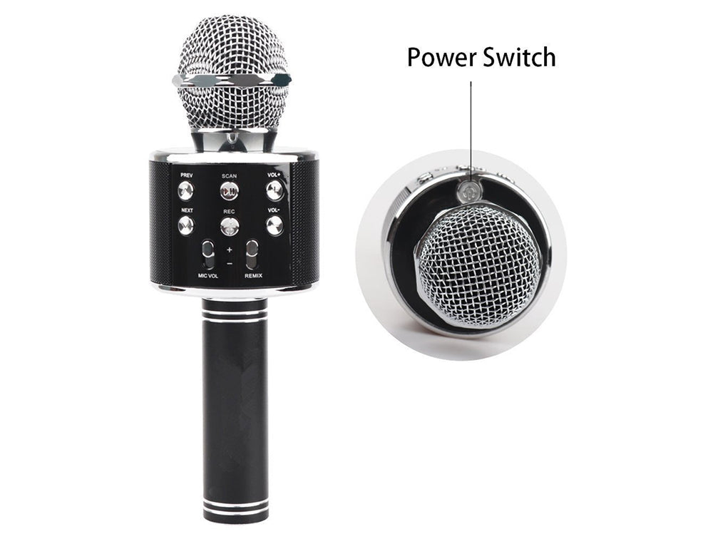 Wireless Microphone Karaoke Microphone, Portable Handheld Mic Speaker