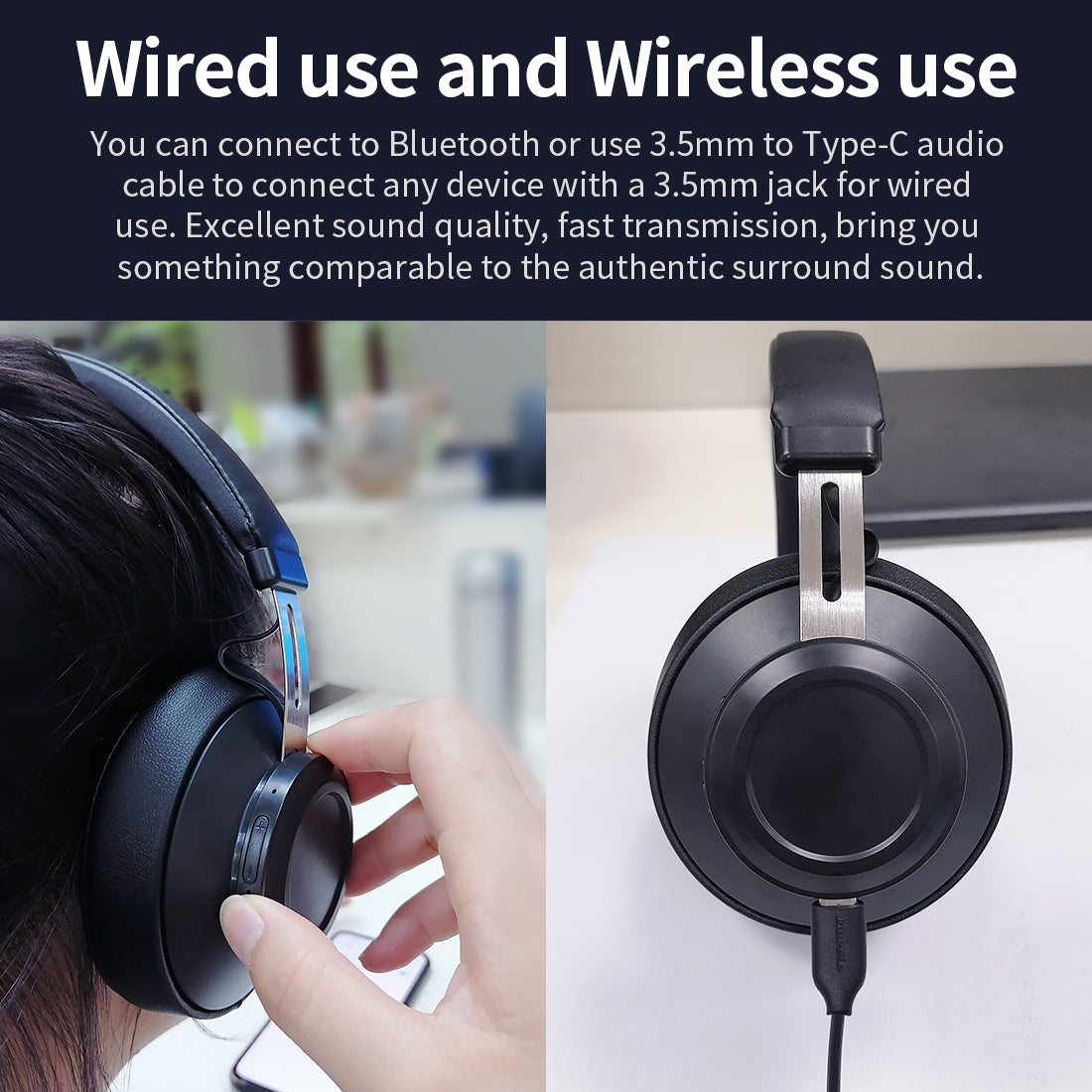 Wireless Bluetooth Headphones Over Ear