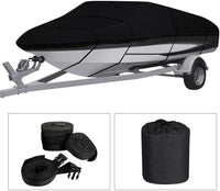 Thumbnail for Trailerable Boat Cover 600D 16ft Black