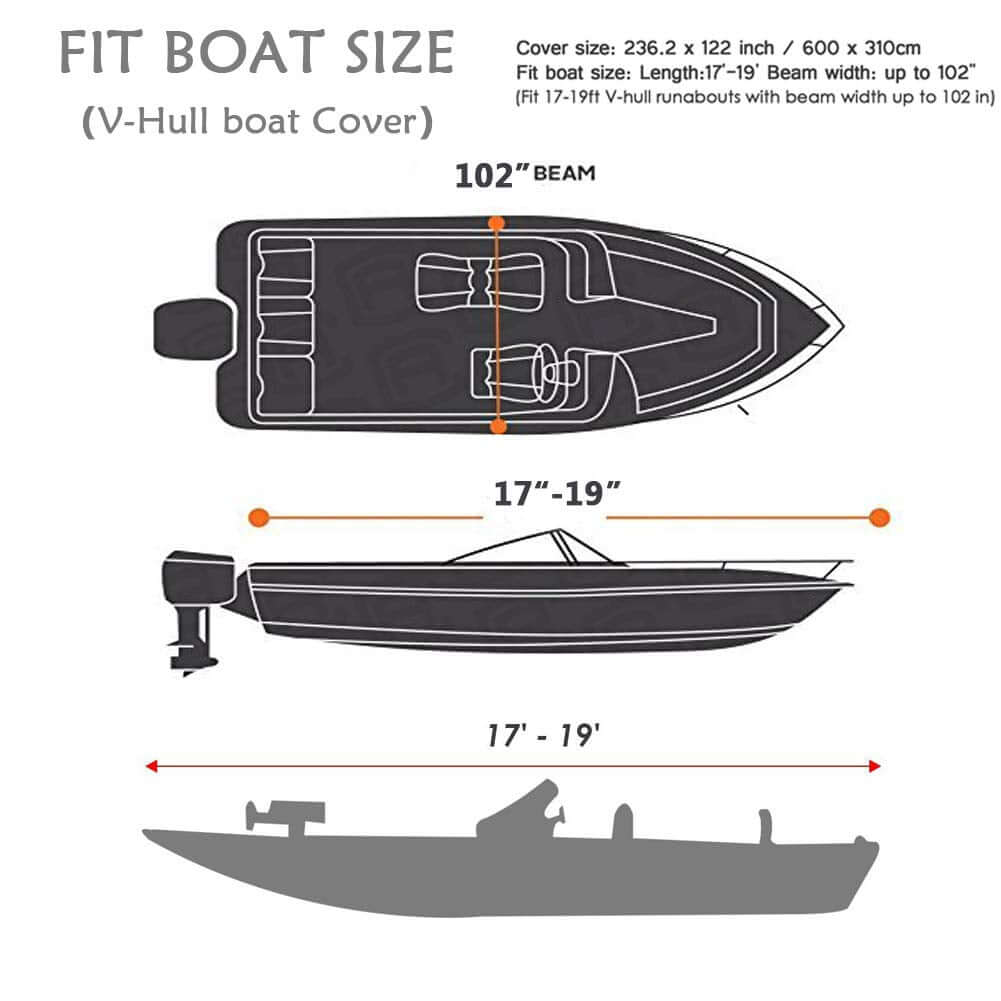 Boat Cover Trailerable Boat Cover 16ft - 18ft - The Shopsite