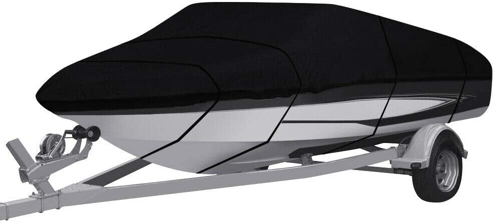 Boat Cover Heavy Duty 600D 20ft Black - Homyspire NZ