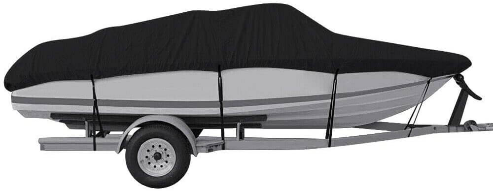 Boat Cover Heavy Duty 600D 20ft Black - The Shopsite