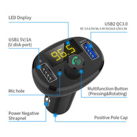 Thumbnail for Car Bluetooth Receiver Wireless Radio Adapter Hands-Free Car Kit - The Shopsite