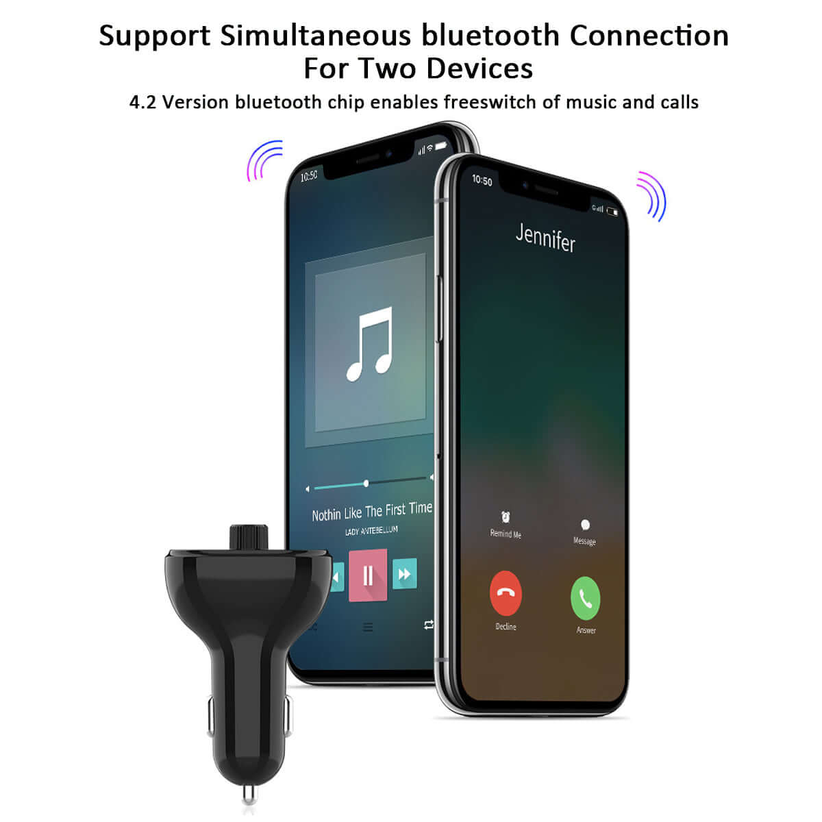 Car Bluetooth Receiver Wireless Radio Adapter Hands-Free Car Kit - The Shopsite