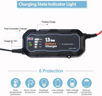 Thumbnail for Car Battery Charger 12V 1500mA Smart Battery Charger