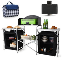 Thumbnail for Camping Kitchen Table Portable Folding Camp Cook Table