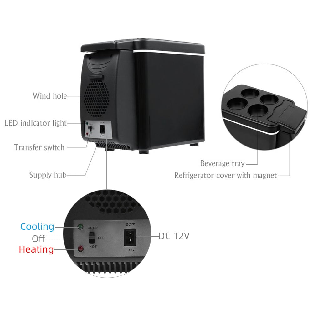 Portable Car Fridge Mini Home Camping Fridge Cooler Warmer Travel Portable Box Freezer - The Shopsite