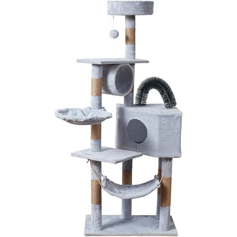 Cat Tree House with Scratching Posts Hammock