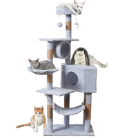 Thumbnail for Cat Tree House with Scratching Posts Hammock