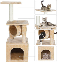 Thumbnail for Cat Tree House Scratching Post Tree Play House 93cm