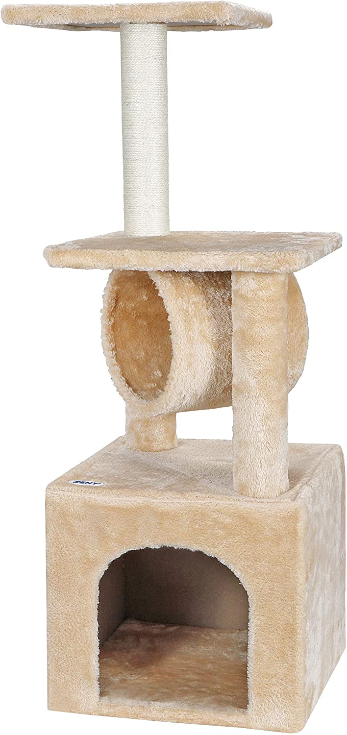 Cat Tree House Scratching Post Tree Play House 93cm