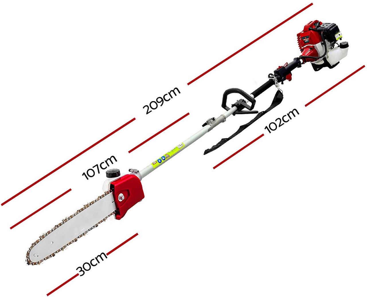 High-Powered Brush Weed Cutter Saw Hedge Trimmer 10 In 1