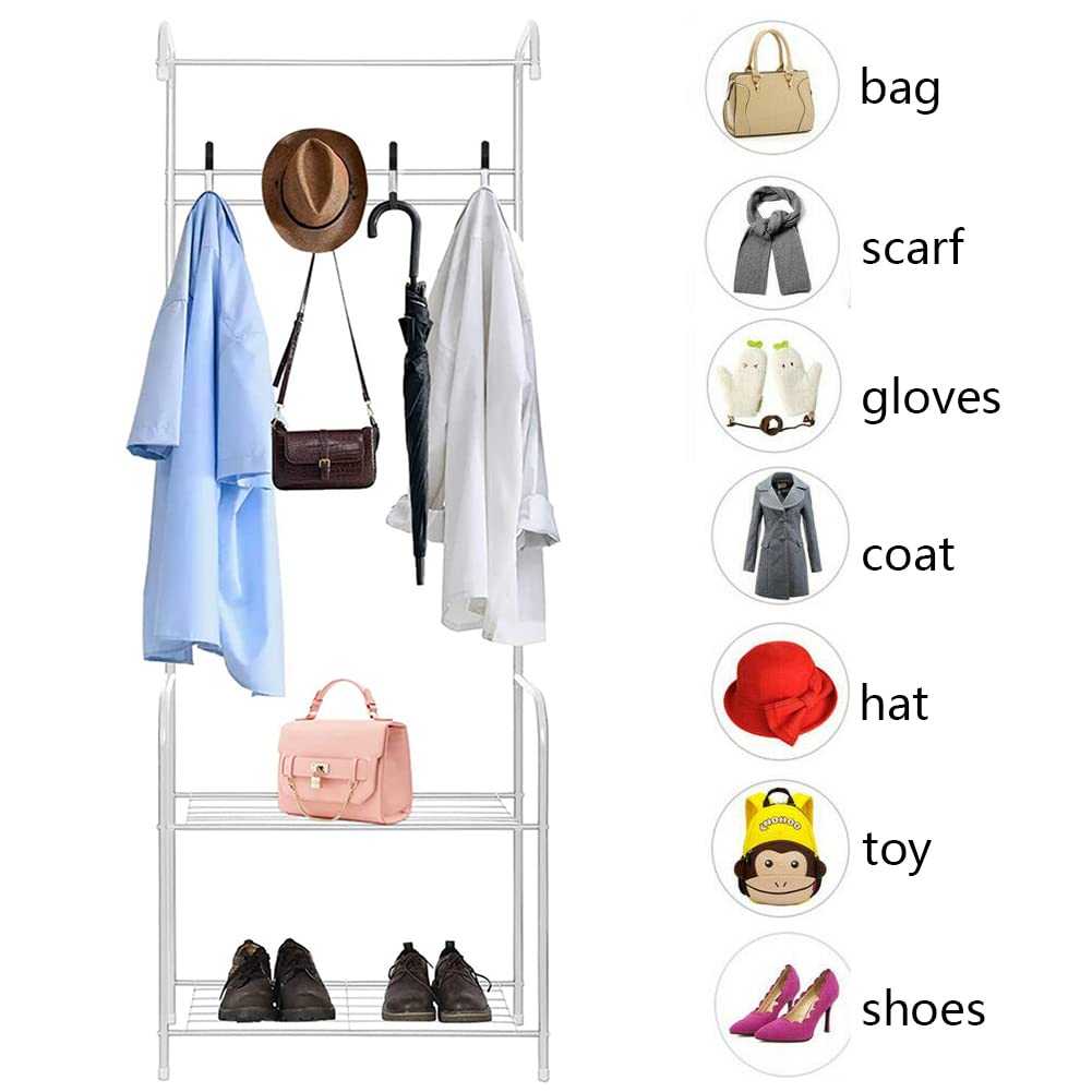 Cloth Rack Garment Rack Garment Clothes Holder Hanger Floor Stand Organizer