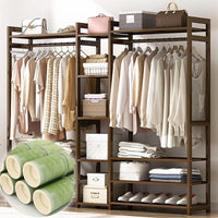 Thumbnail for Bamboo Wardrobe Clothes Rack