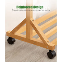 Thumbnail for Cloth Rack Garment Rack Bamboo Clothes stand with Coat Rack