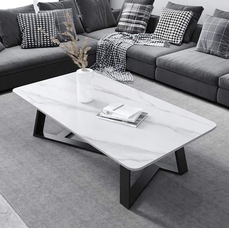 Coffee Table Marble Texture Modern Stone