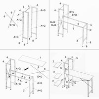 Thumbnail for Computer Desk with Shelf - The Shopsite