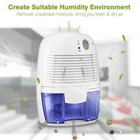 Thumbnail for Dehumidifier Portable 500Ml Moisture Absorbing Air Dryer With Auto-Off Led Indicator Air Dehumidifier Purifier