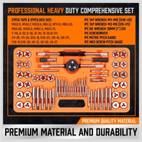 Thumbnail for 60pcs Tap and Die Set SAE Inch and Metric Sizes