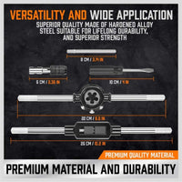 Thumbnail for 60pcs Tap and Die Set SAE Inch and Metric Sizes