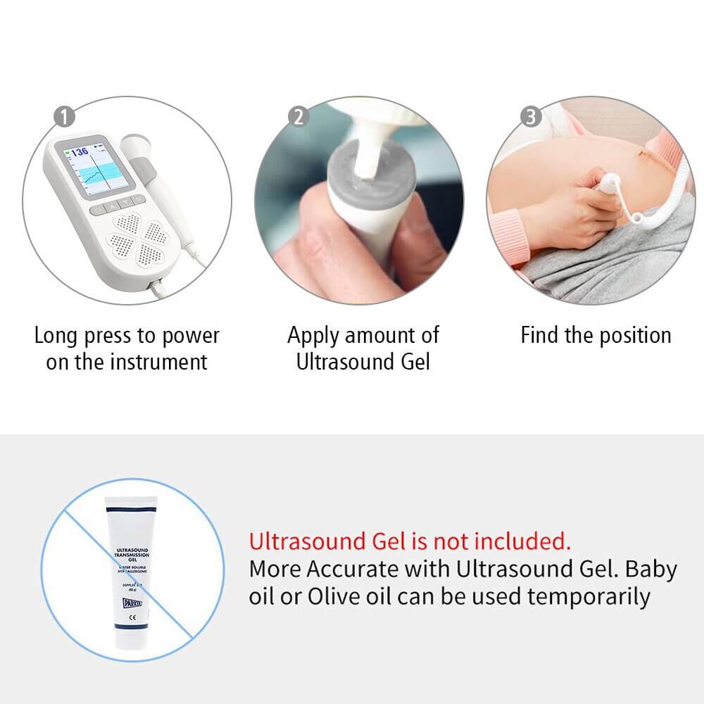 Dual Mode Medical Fetal Doppler Fetal 3.0Mhz Heart Rate Monitor - The Shopsite