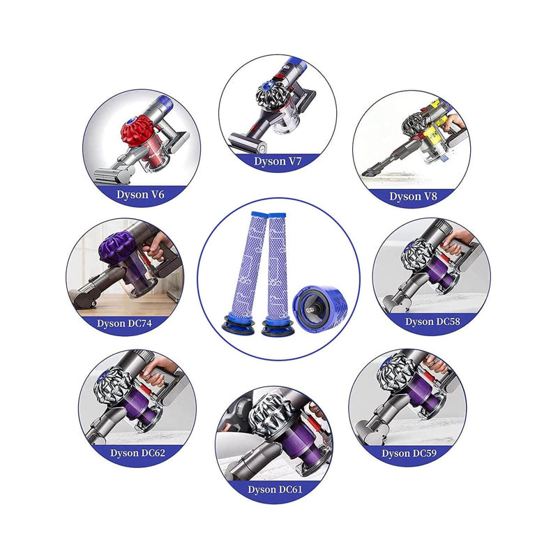 Pre and Post Filters Replacement Set for Dyson V6 Cordless Vacuum