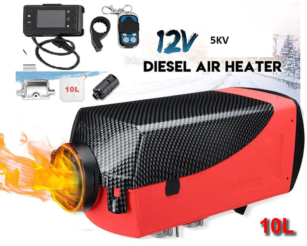 5KW 12V diesel Air Heater with LCD Thermostat Monitor and Remote - The Shopsite