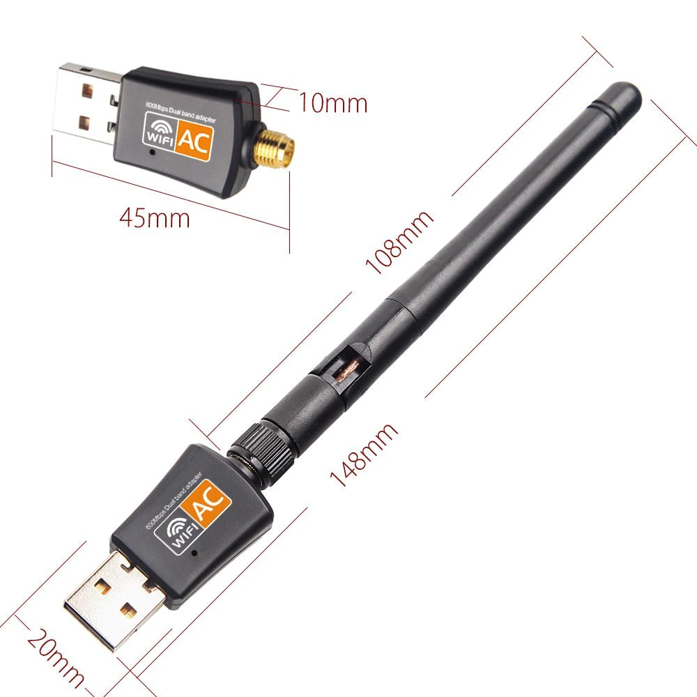 Dual Band 600Mbps USB Wifi Adapter