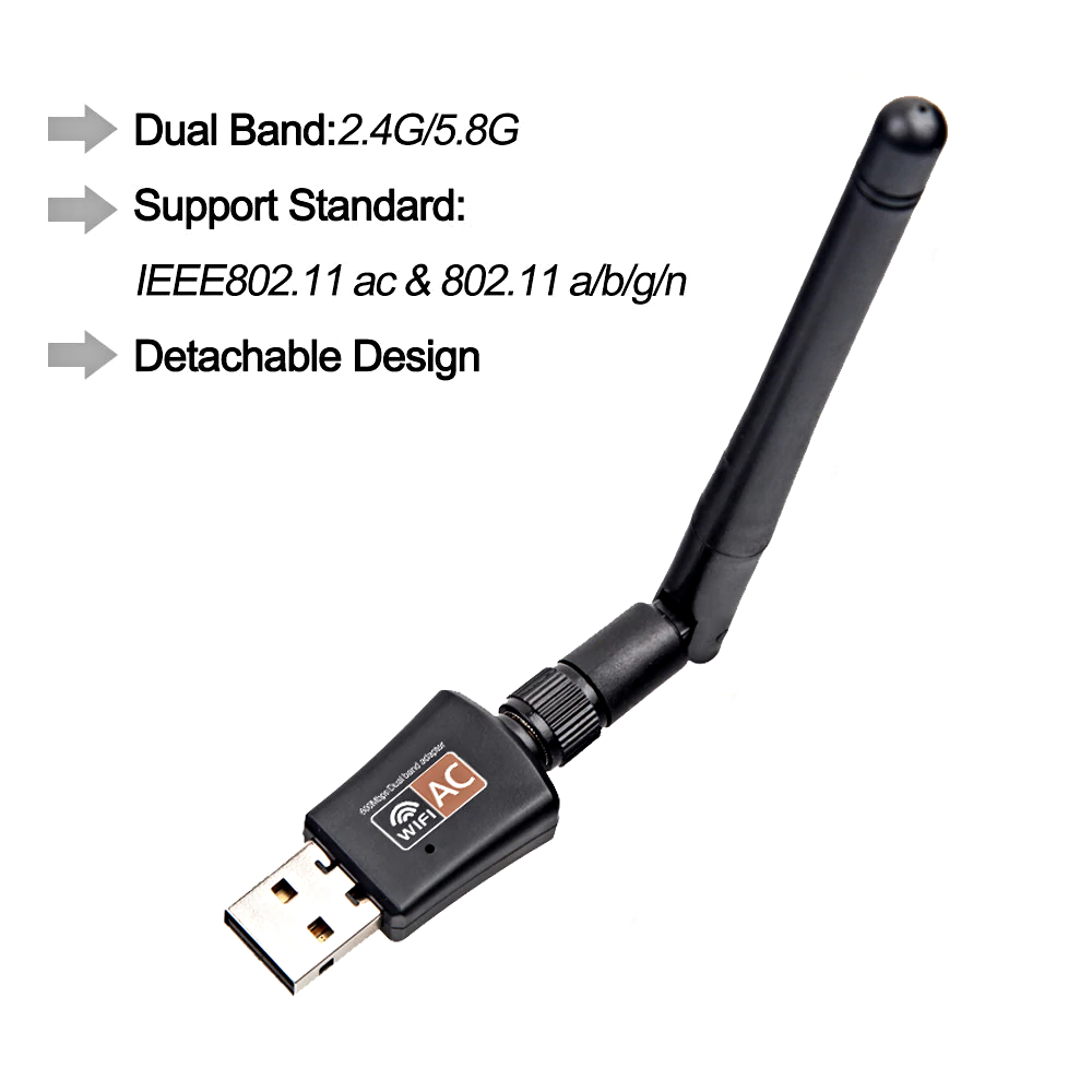 Dual Band 600Mbps USB Wifi Adapter