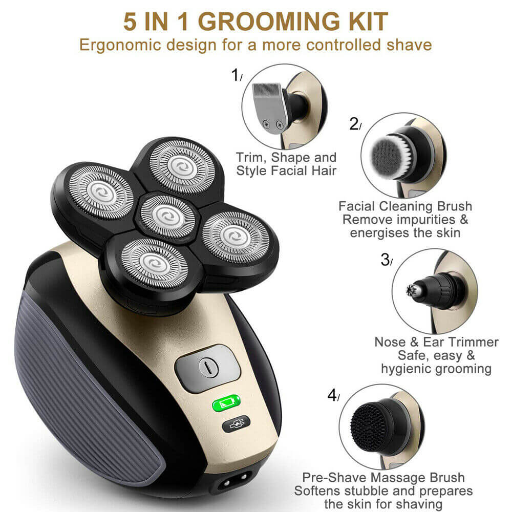 Electric Head Shaver Men Grooming Kit