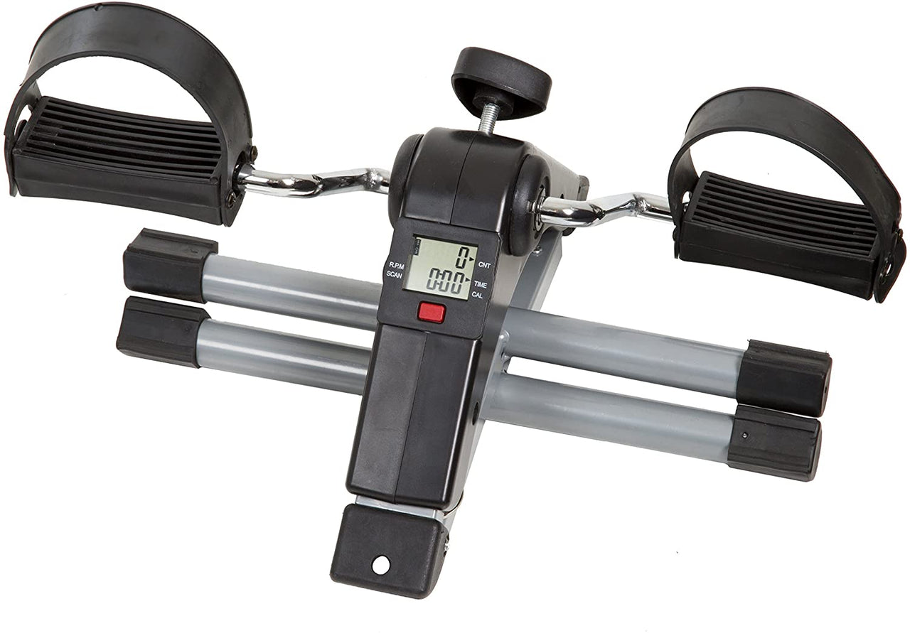 Pedal Exerciser Under Desk Bike With Lcd Monitor Resistance For Seniors, Stationary