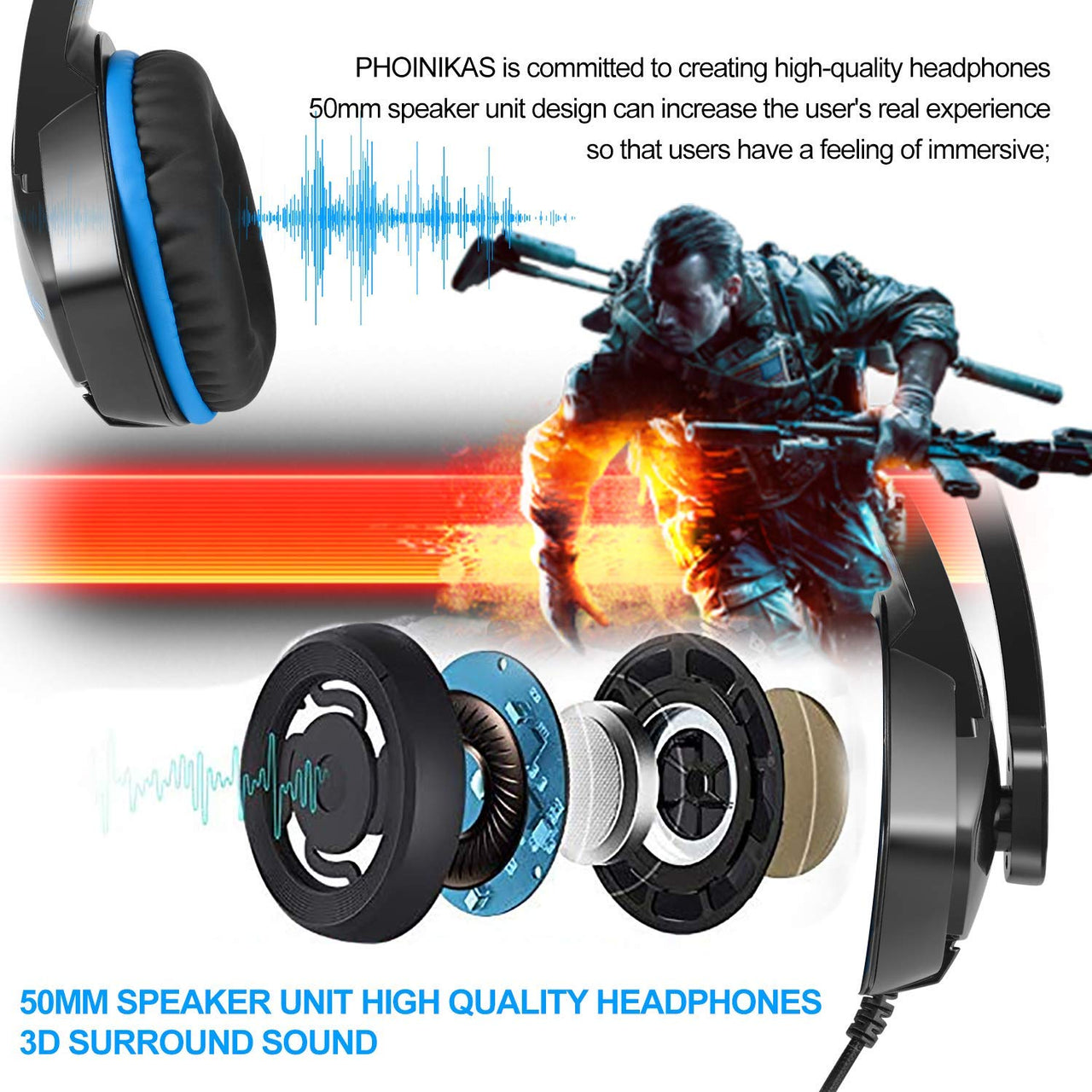 Gaming Headphones/Headset For Ps4,Xbox One,PC