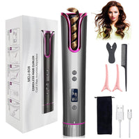 Thumbnail for Cordless Auto Hair Curler USB Rechargeable