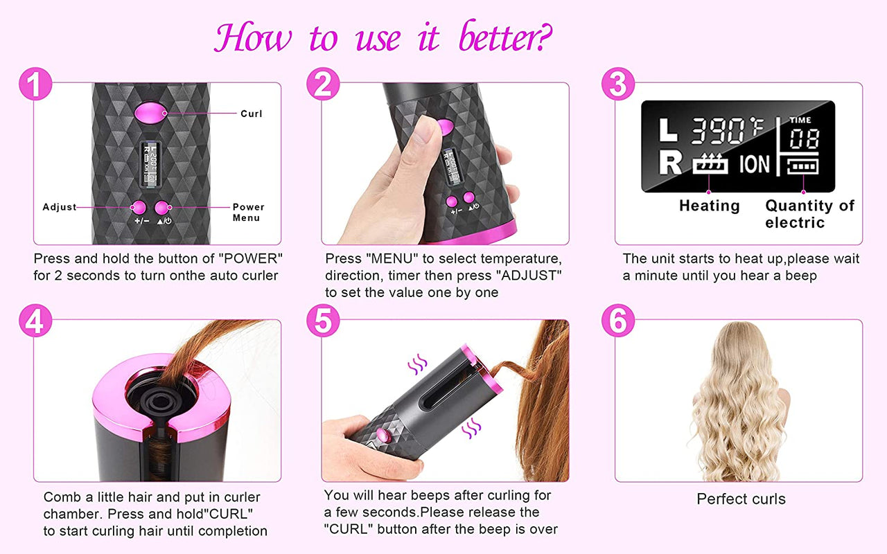 Cordless Automatic Hair Curler